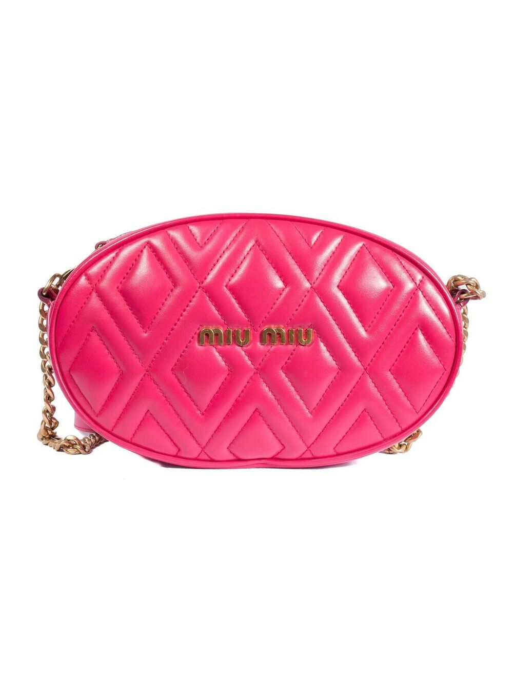 Miu Miu Quilted Oval Crossbody